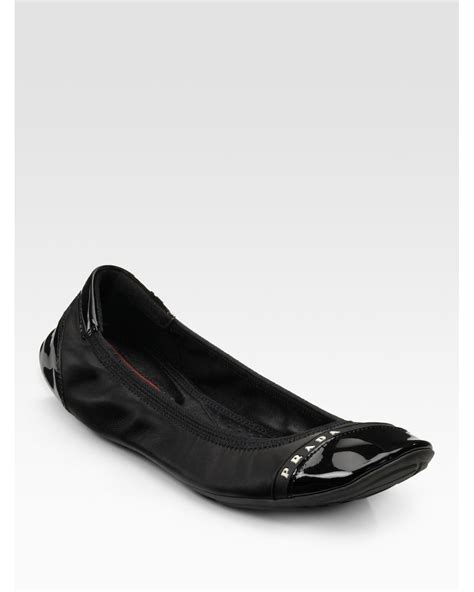 prada scrunch ballet flats print|prada pumps sale.